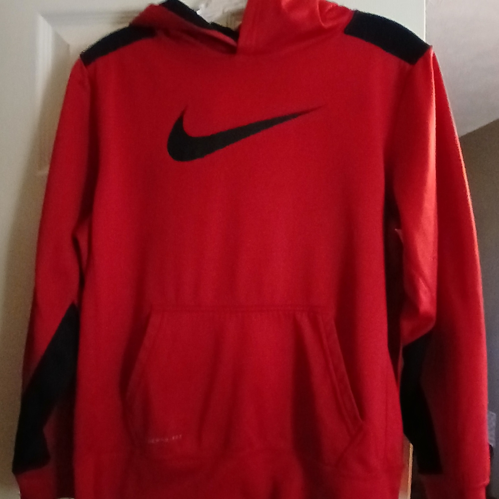 Nike Red and Black Athletic Sweater